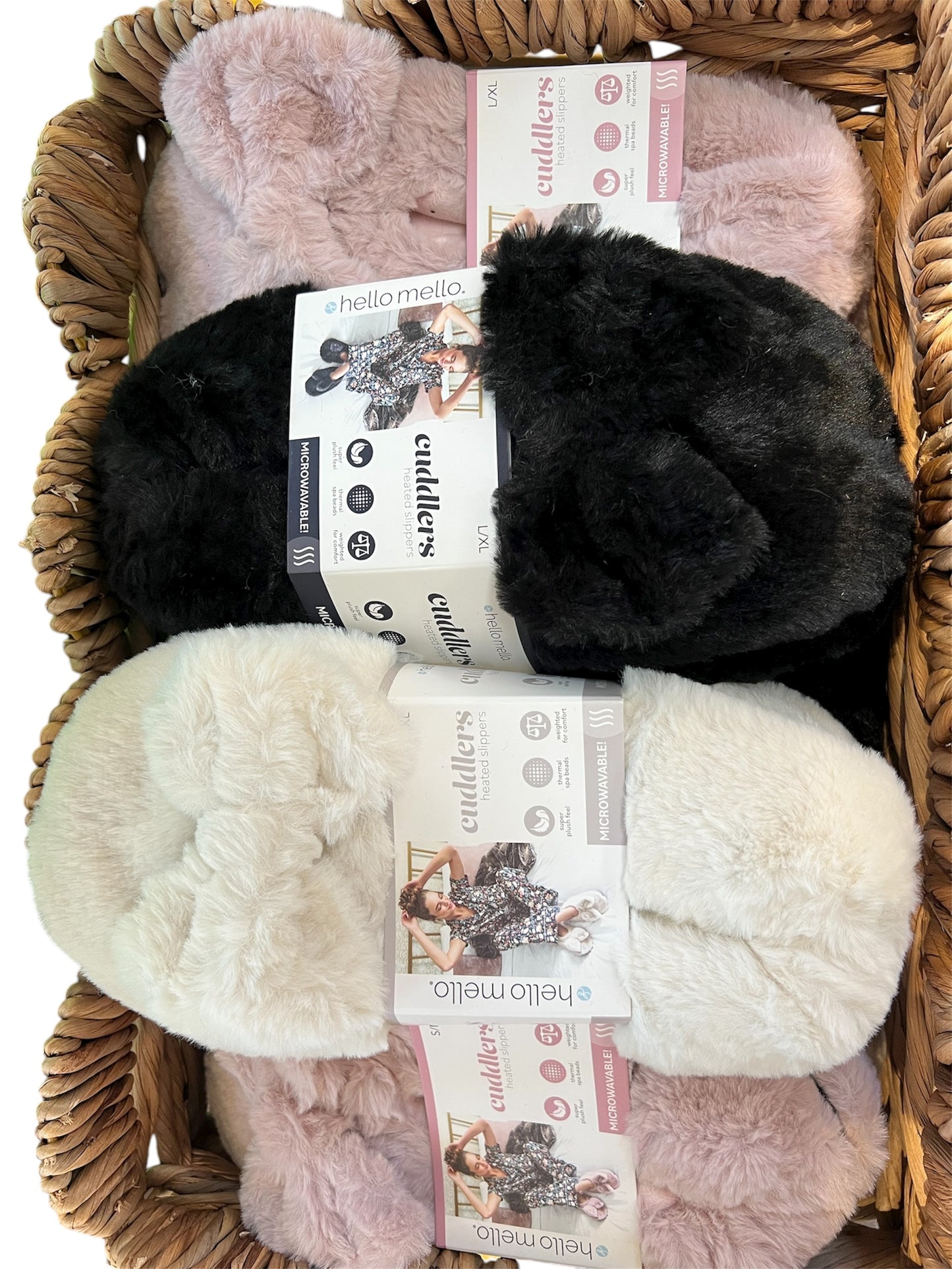 Hello Mello Cuddlers Heated Slippers