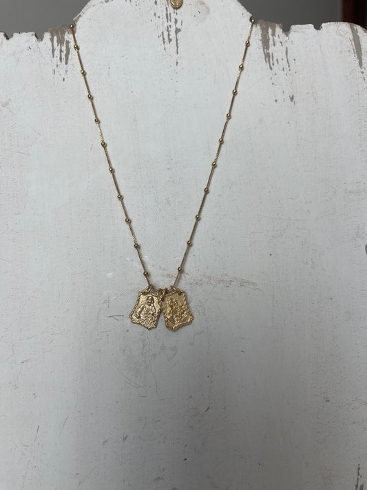 Gold Scapular Necklace