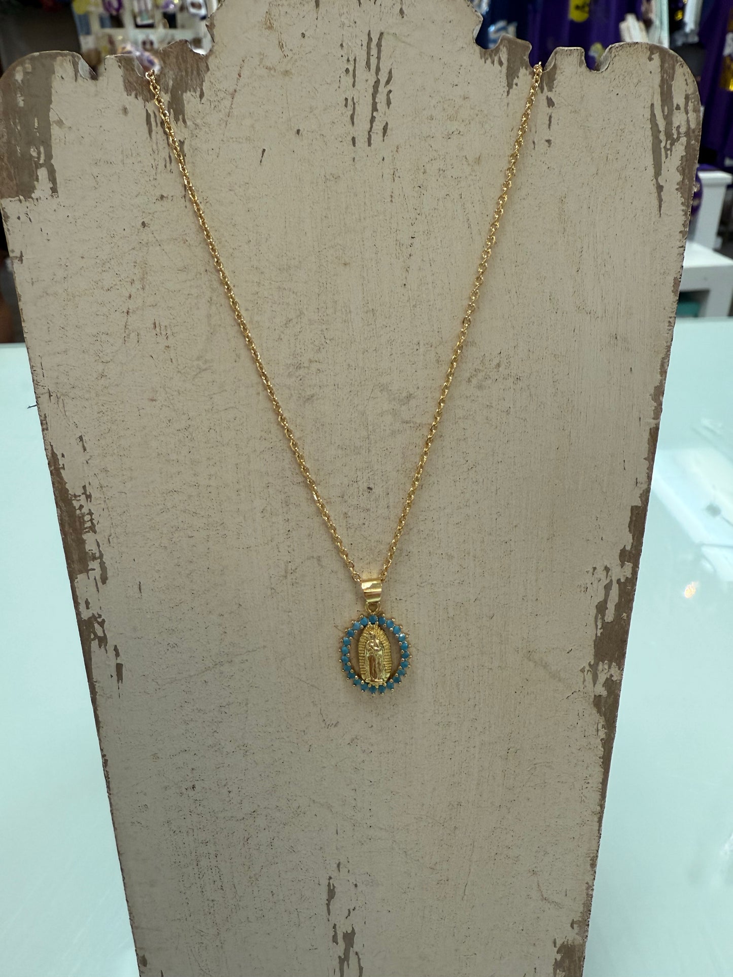 Virgin Mary Pendant Necklace