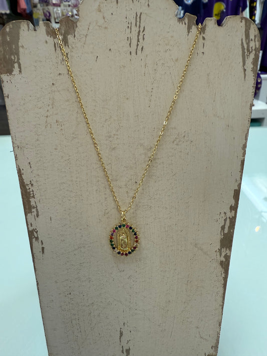Virgin Mary Pendant Necklace