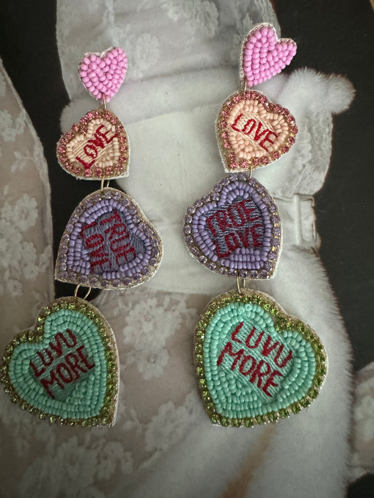 Valentine's Conversation Heart Earrings