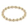 Dignity Grateful Pattern 6mm Bead Bracelet - Gold