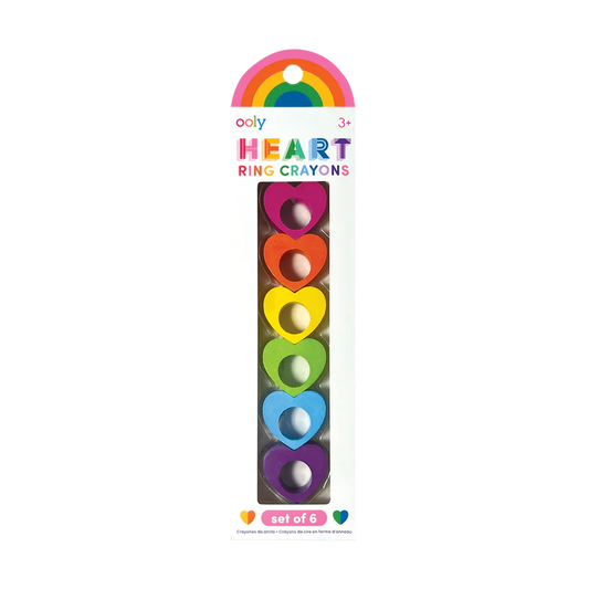 heart ring crayons - set of 6