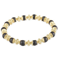 eNewton loyalty gold 6mm bead bracelet - gemstone
