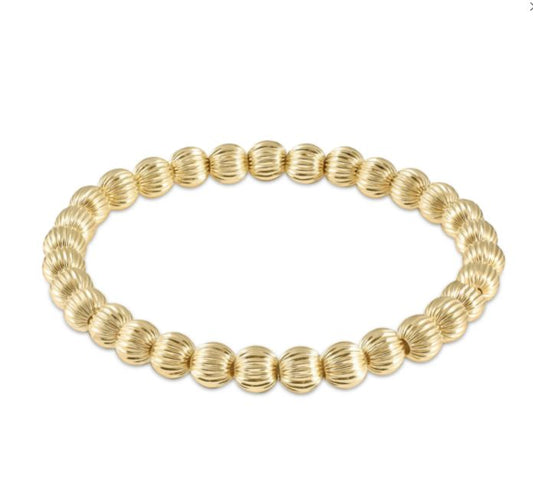 eNewton dignity gold 6mm bead bracelet