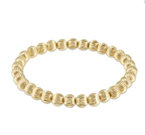 eNewton dignity gold 6mm bead bracelet