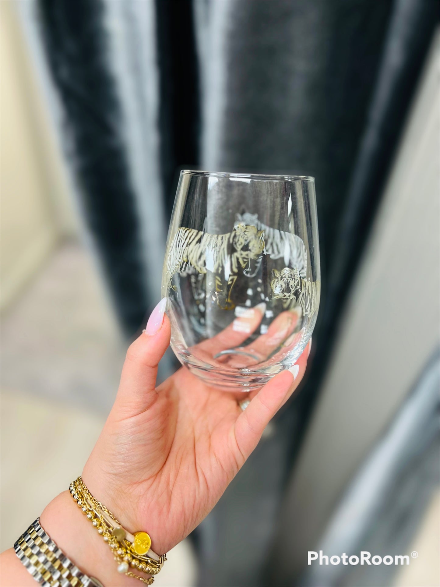 Tiger Wine Glass