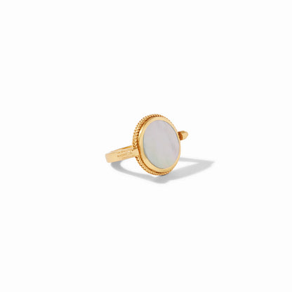 Coin Revolving Ring Gold/Mother of Pearl