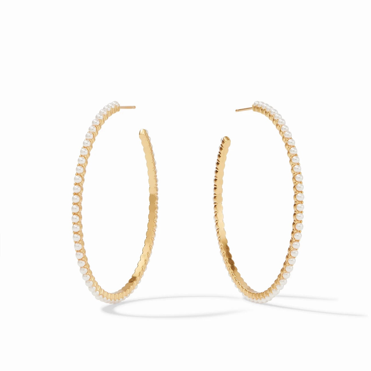 Juliet Pearl Hoop Earrings