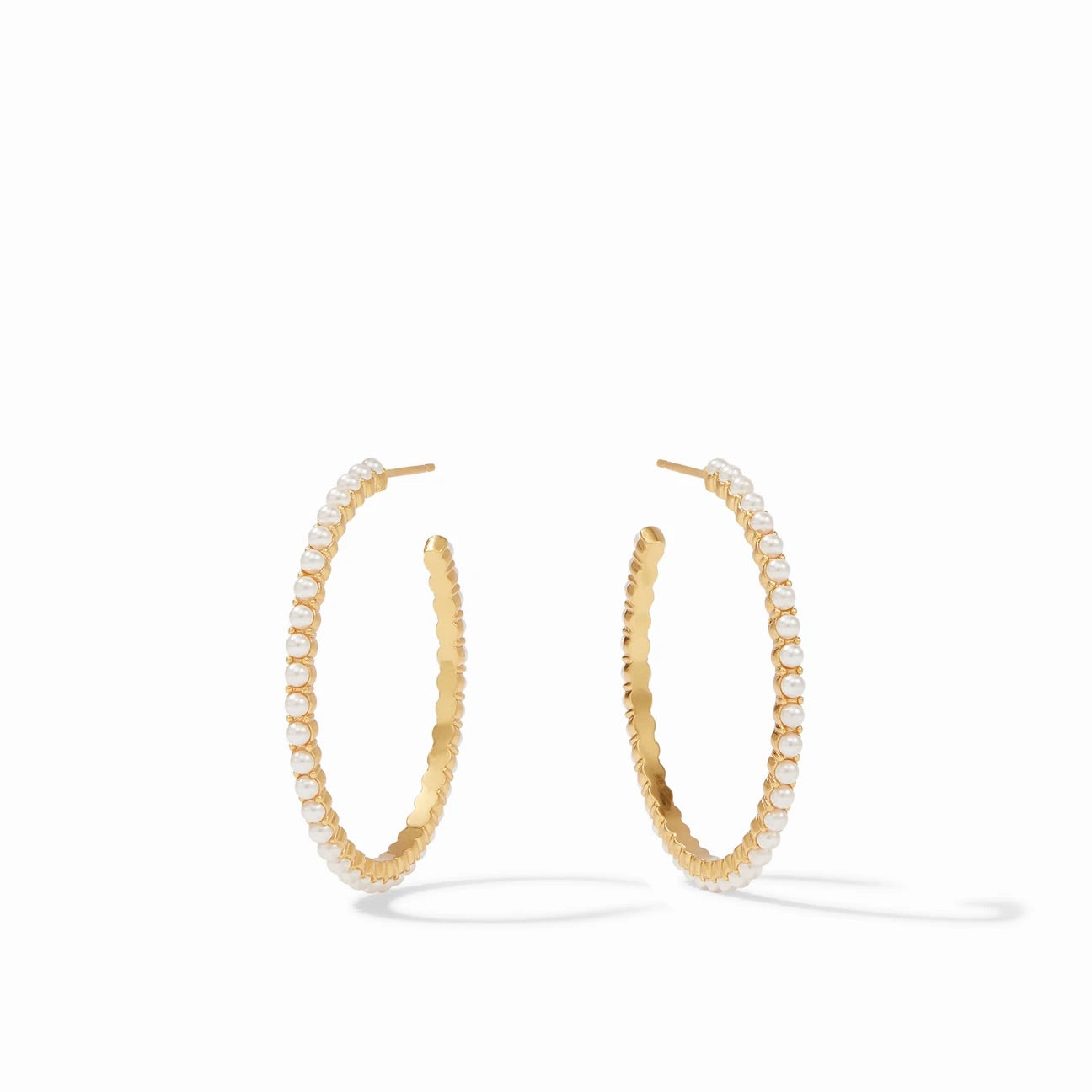 Juliet Pearl Hoop Earrings