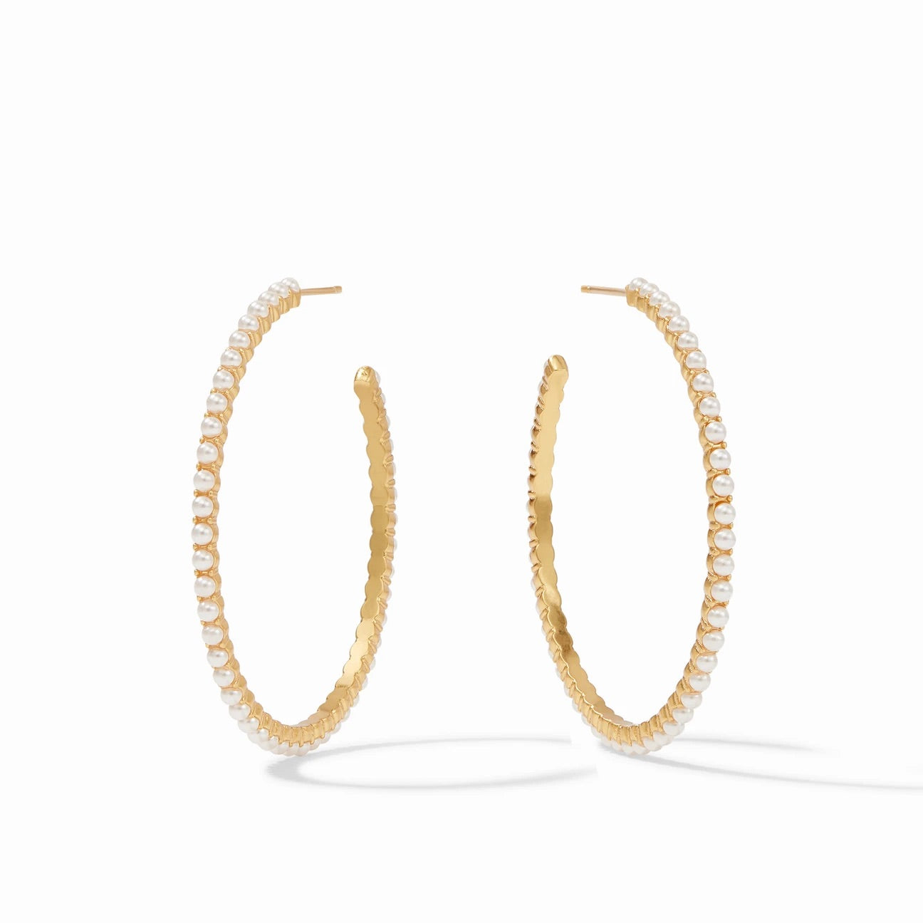 Juliet Pearl Hoop Earrings