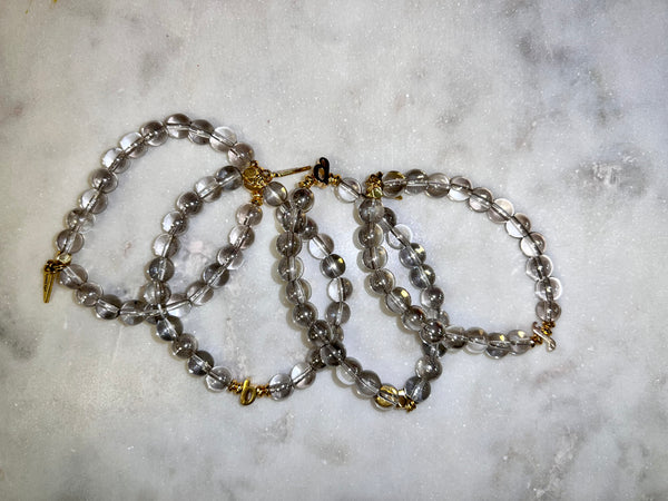 Glass Bead Initial Bracelets