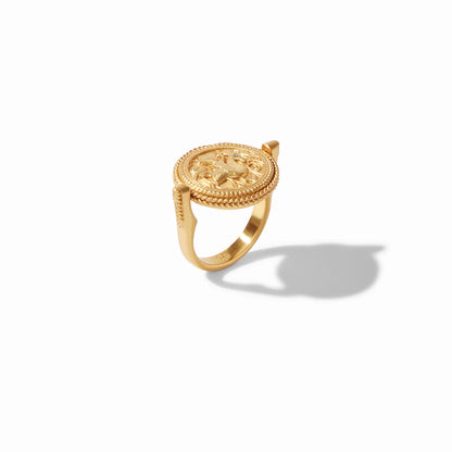 Coin Revolving Ring Gold/Mother of Pearl