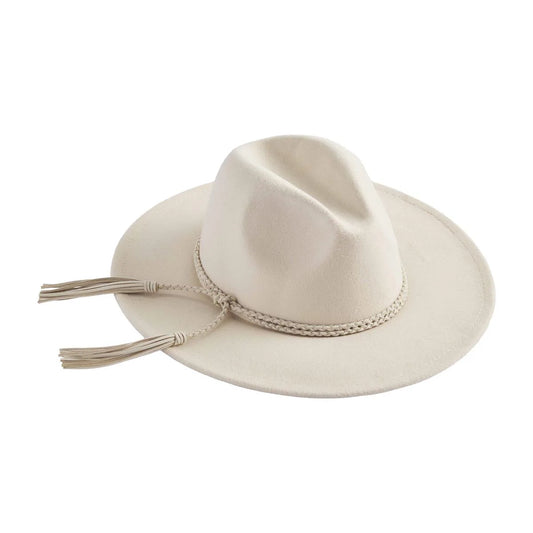 Solid Braided Fedora Hat