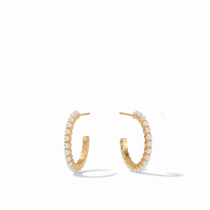 Juliet Pearl Hoop Earrings