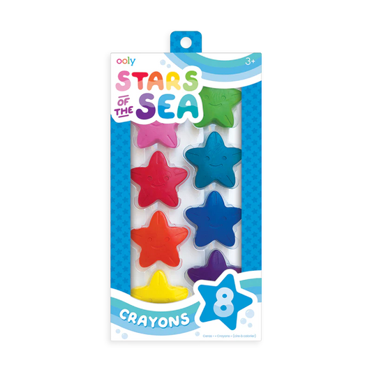 stars of the sea starfish crayons - set of 8